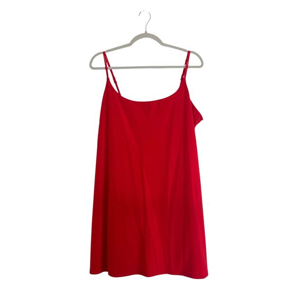 Abercrombie & Fitch Womens Athletic Mini Dress Built In Shorts Sz XL Red Tennis - Picture 1 of 9